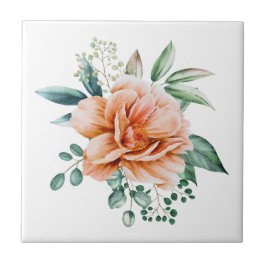 Peach Blommigt Eucalyptus Kitchen Bathroom remodel Kakelplatta