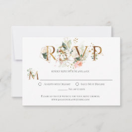 Peach Blommigt Guld Terrarium Styliserad OSA