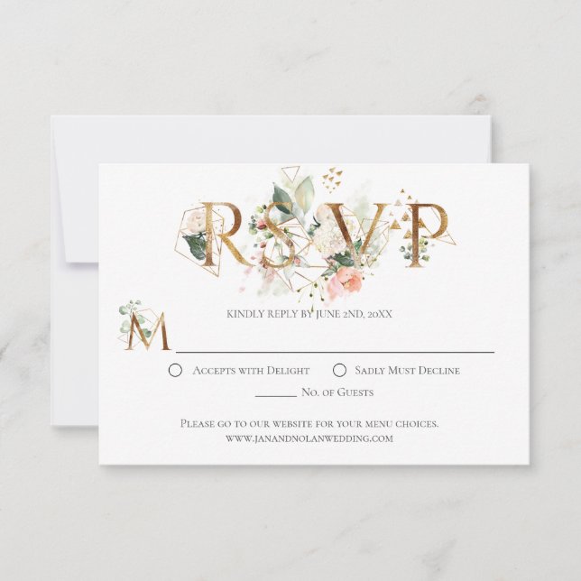 Peach Blommigt Guld Terrarium Styliserad OSA (Framsida)