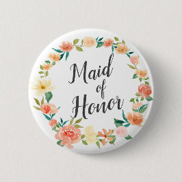 Peach Blommigt Utandning | MAID OF HONOR Knapp