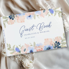Peach Blue  Bröllop Gästböcker