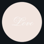 Peach Blush Love Always Wedding Runt Klistermärke<br><div class="desc">Peach Blush wedding forever and always love personalized napkins. Replace text for any occasion</div>
