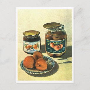 Peach Bocal Sovjet poster postkort Vykort