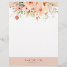 Peach Boho Blommigt