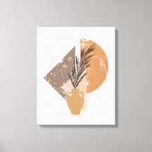Peach Boho-Kanvastrycket