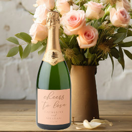 Peach Bröllop Cheers till Kärlek