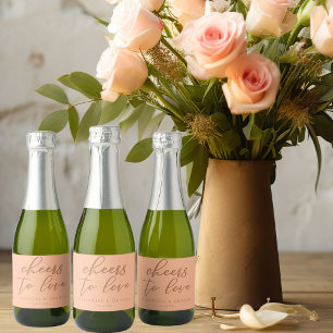 Peach Bröllop Cheers till Kärlek Anpassningsbar Mi