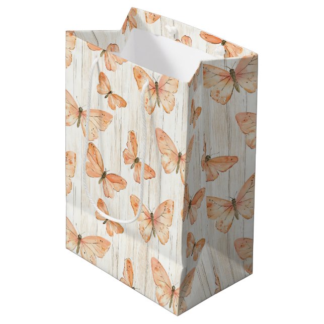Peach Butterflies Birthday (Framsidan Vinklad)