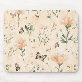 Peach Butterflies Floral Musmatta