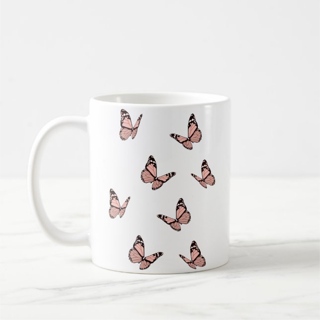 Peach Butterflies Kaffemugg (Vänster)