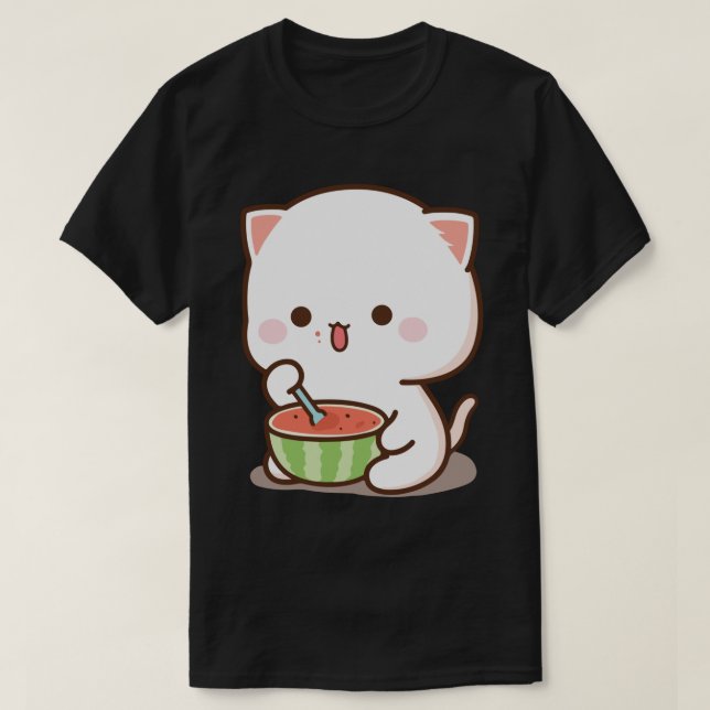 Peach cat Sticker.png T Shirt (Design framsida)