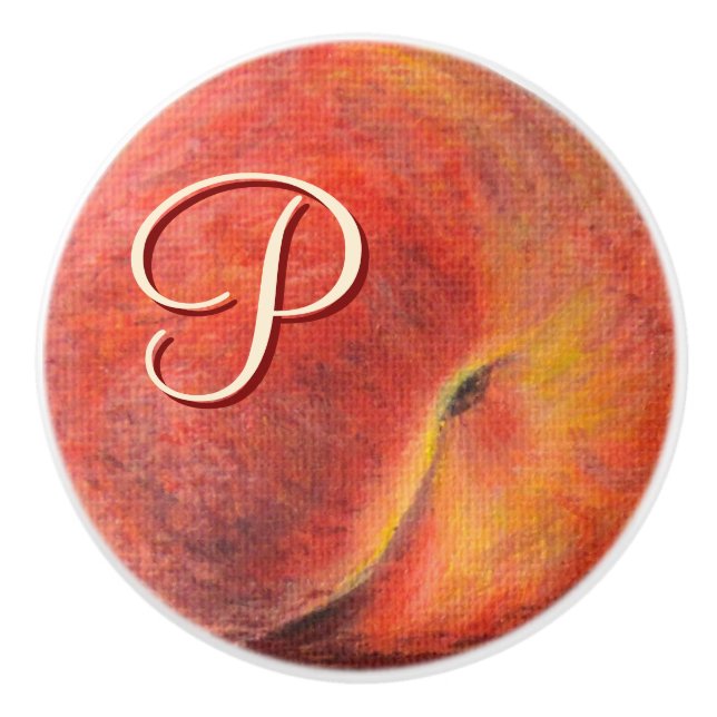 Peach Ceramic Knob Drag Knopp (Framsidan)