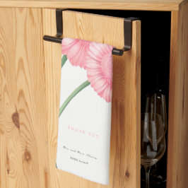 Peach Chrysanthemum Tack Kökshandduk