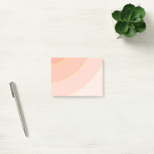 Peach Circular Swirls ombre Post-it Block