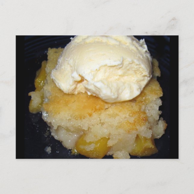 Peach Cobbler Recipe Vykort (Framsida)