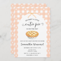 Peach Coquette Cutie Pie Baby Shower