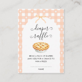 Peach Coquette Pie Diaper Raffle Tilläggskort