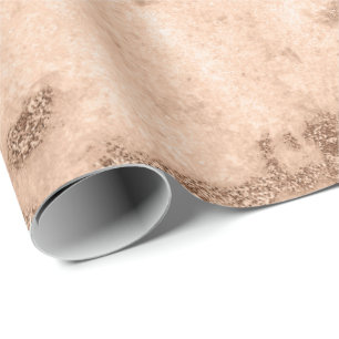 Peach Coral Creamy Marble Metallic Pastel Presentpapper
