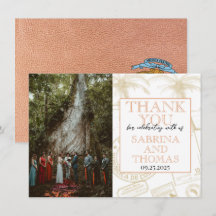 Peach Costa Rica Bröllop Photo Tack