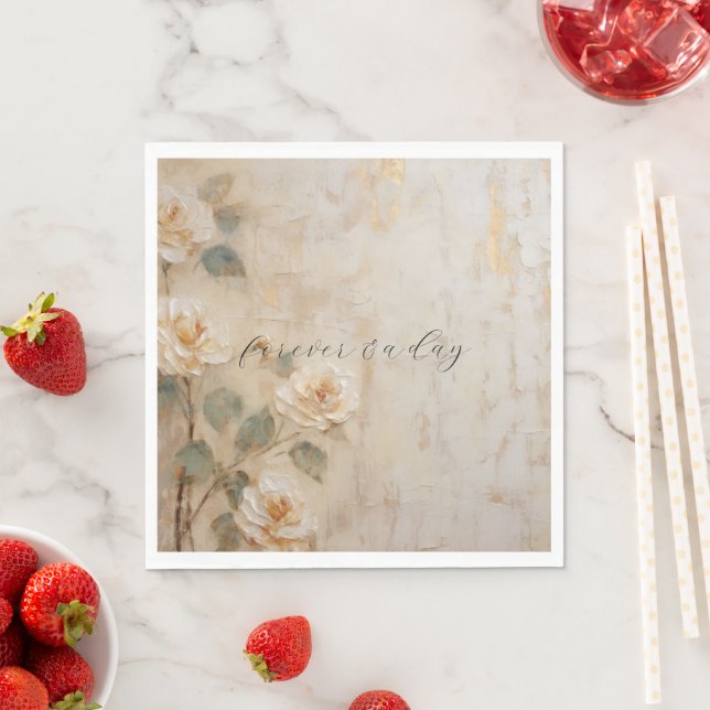 Peach  Cream Bröllop Pappersservett (Insitu)