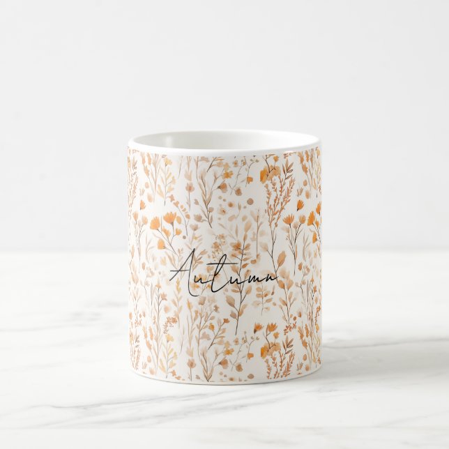 Peach Cream Flowers Kaffemugg (Center)