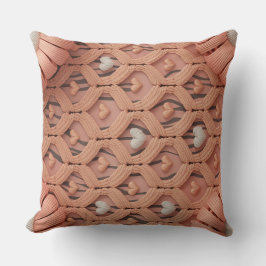 Peach Crochet Tiger Pattern Pillow Cover Kudde