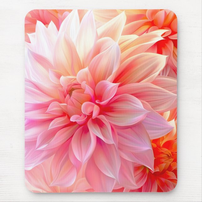 Peach  Dahlia Blommar Musmatta (Framsidan)