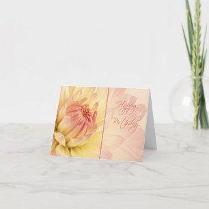 Peach Dahlias Grattis på födelsedagen Kort