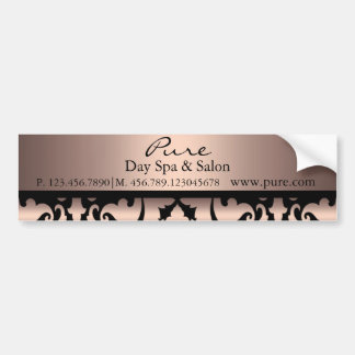Peach Damask Bumper Sticker Bildekal