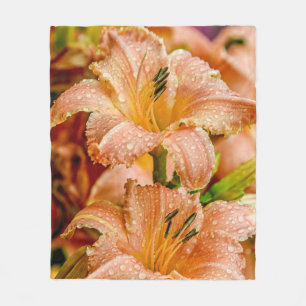 Peach Daylily Fleecefilt