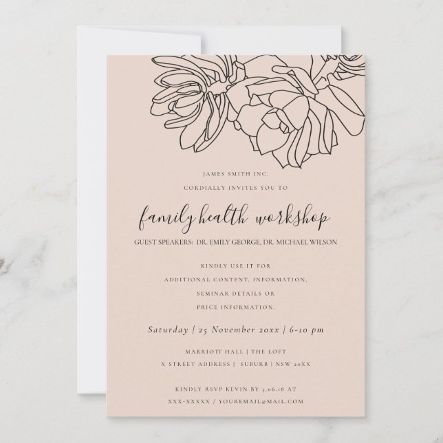  PEACH DESERT CACTI SUCCULENT WORKSHOP EVENT INBJUDNINGAR (Framsida)