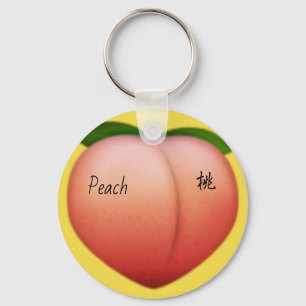 Peach emoji nyckelring