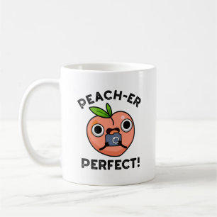 Peach-er-Perfekt Funny Peach Pun Kaffemugg