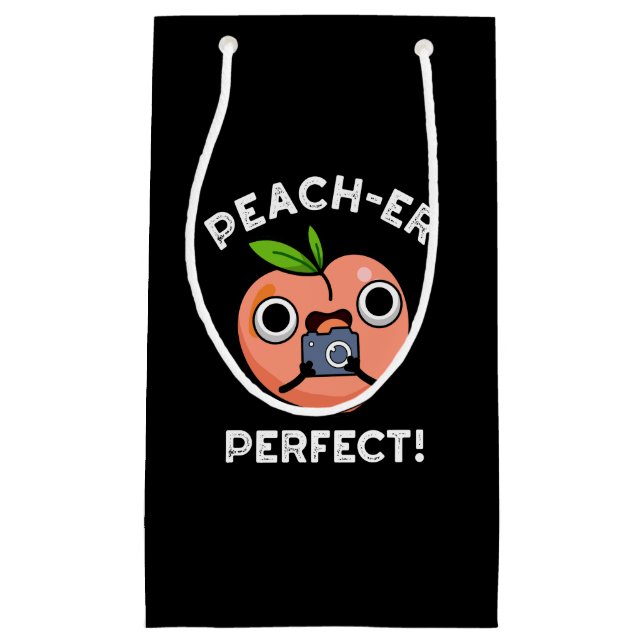 Peach-er-Perfekt Funny Peach Pun-Mörk BG (Framsidan)