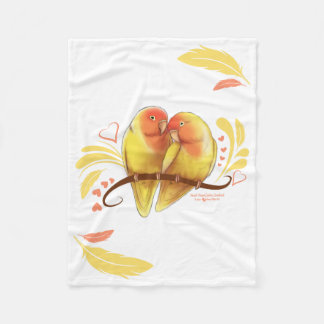 Peach Faced Lutino Lovebird Fleecefilt