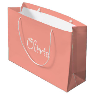 Peach Färg Baby Shower Gift Bag