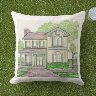 Peach Farmhouse Pillow Kudde