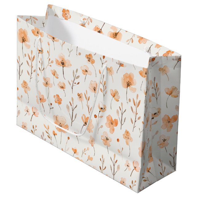 Peach Floral Birthday (Framsidan Vinklad)