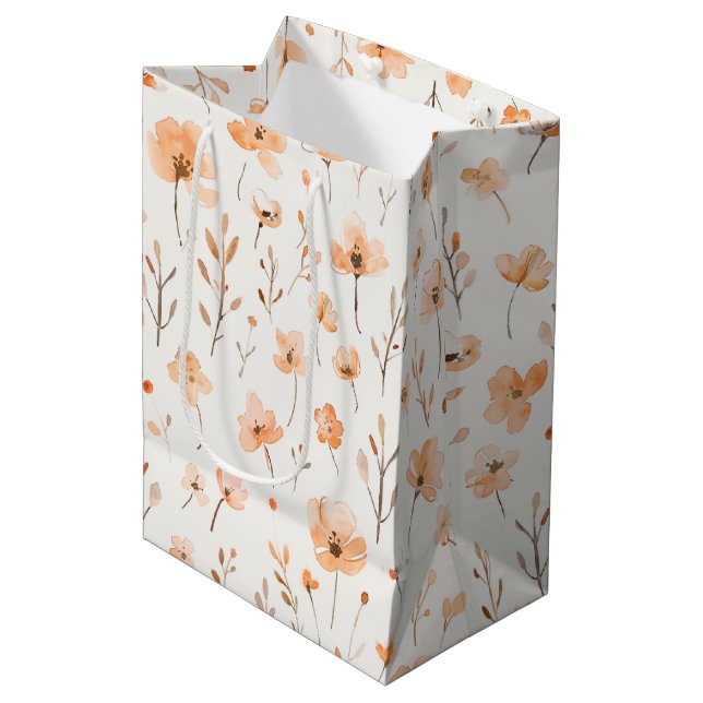 Peach Floral Birthday (Framsidan Vinklad)
