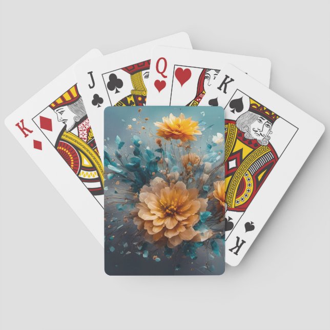 Peach Flower Burst Casinokort (Baksidan)