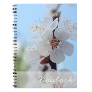 Peach Flowers bärbara dator Anteckningsbok Med Spiral