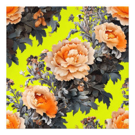 Peach Flowers Fototryck