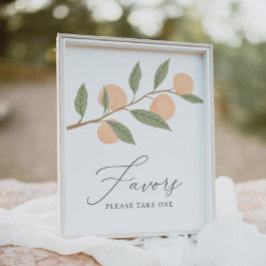Peach-Födelsedagsfestens favoritsignatur Poster