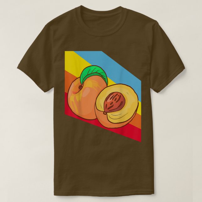 Peach Food Vegan Vegetarian T Shirt (Design framsida)