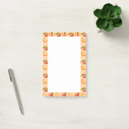 Peach Fruit Mönster Post-it Block
