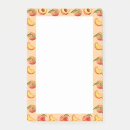 Peach Fruit Mönster Post-it Block
