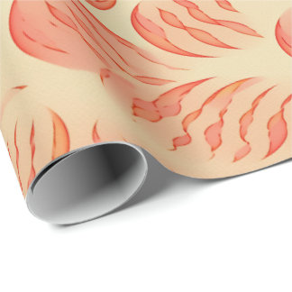 Peach Fuzz-Abstrakten Botaniska Fruktiga Mönster 1 Presentpapper