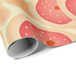Peach Fuzz-Abstrakten Botaniska Fruktiga Mönster 9 Presentpapper