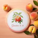 Peach Fuzz Baby Shower Knapp<br><div class="desc">Färg på 2024 års persikoknapp för babyduschknappar.</div>