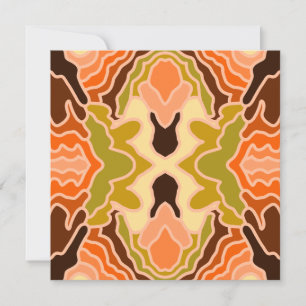 Peach Fuzz Boho Shabby chic Geometric Abstrakt Art Kort